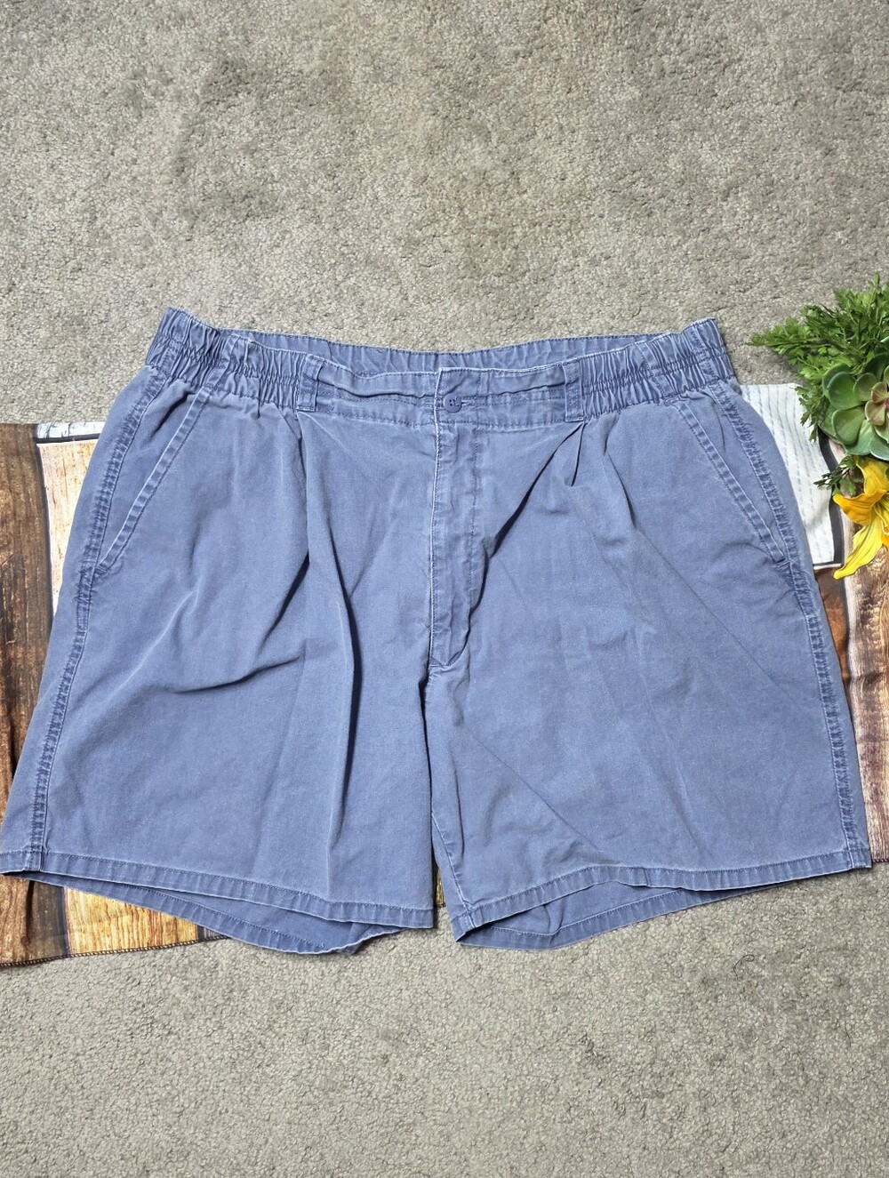 Pacific Beach Blue Chino Cotton Shorts Size 40